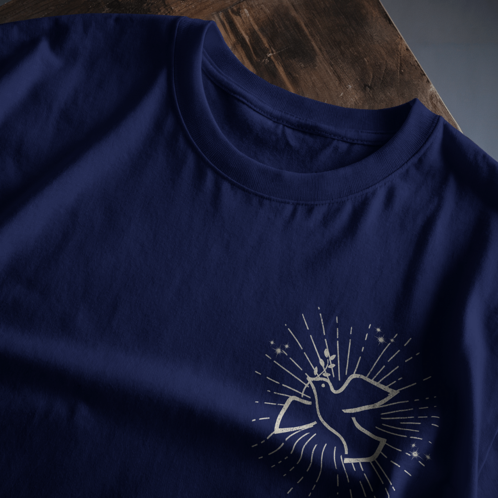 BE THE LIGHT - CHRISTIAN T-SHIRT (NAVYBLUE)