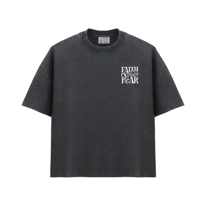 FAITH OVER FEAR (BLACK WASHED - OVERSIZED)