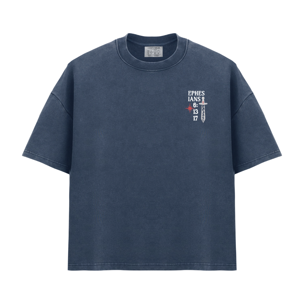 ARMOUR OF GOD (BLUE WASHED - OVERSIZED)