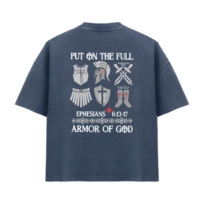 ARMOUR OF GOD (BLUE WASHED - OVERSIZED)