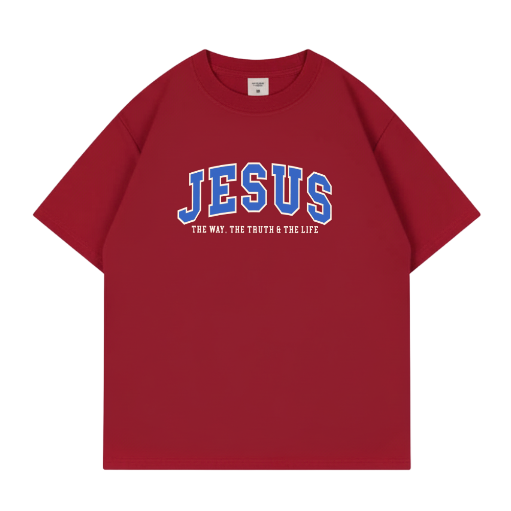 JESUS – The Way, The Truth & The Life Tee (Crimson Red)