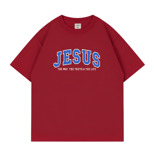 JESUS – The Way, The Truth & The Life Tee (Crimson Red)