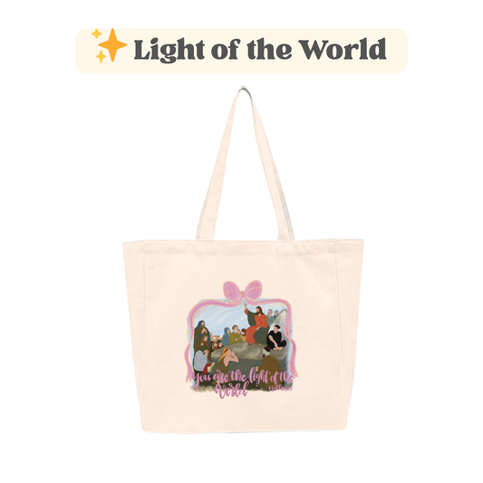 ✨ Light of the World Tote Bag (Cream)