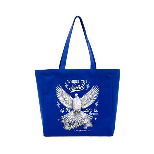 🕊️ "Where the Spirit of the Lord Is" Tote Bag