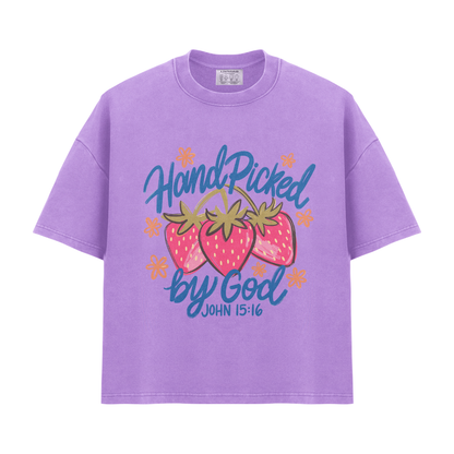 HANDPICKED BY GOD (PURPLE WASHED - OVERSIZED)