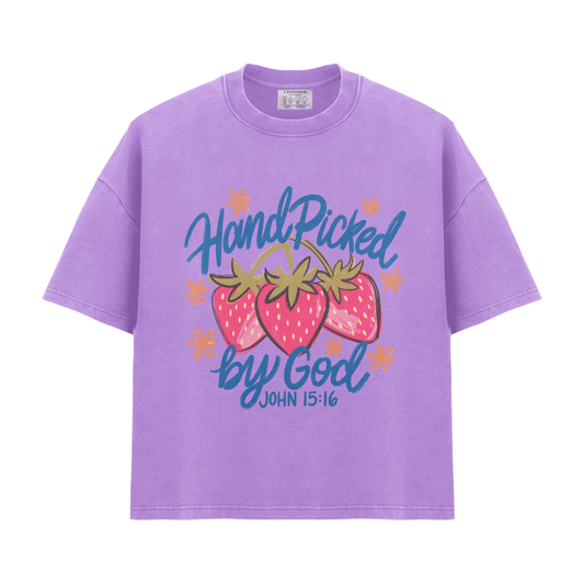 HANDPICKED BY GOD (PURPLE WASHED - OVERSIZED)