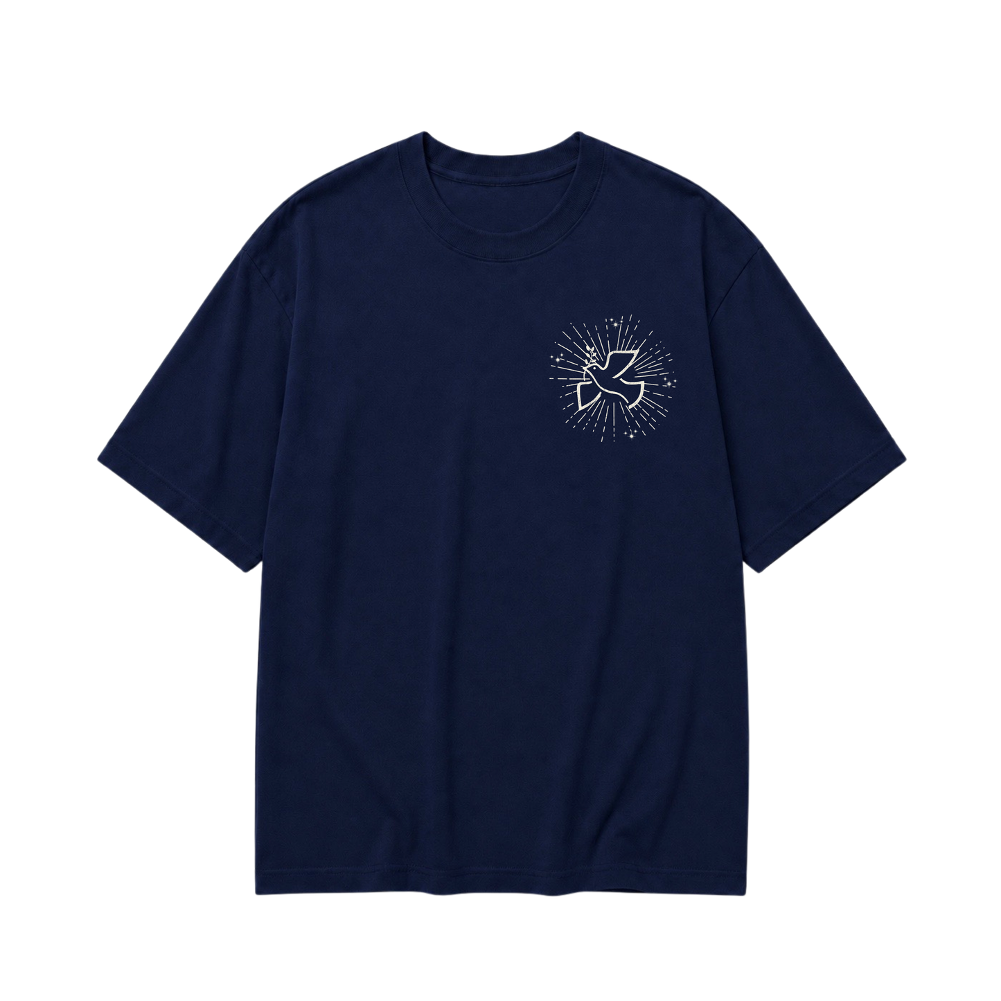 BE THE LIGHT - CHRISTIAN T-SHIRT (NAVY BLUE)
