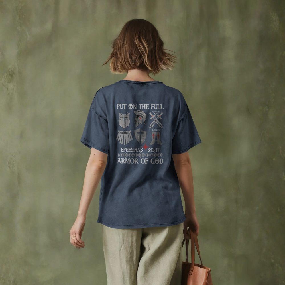 ARMOUR OF GOD (BLUE WASHED - OVERSIZED)