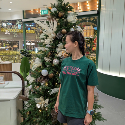 JESUS – Way Truth Life Tee (Forest Green & Pink Bow Edition)