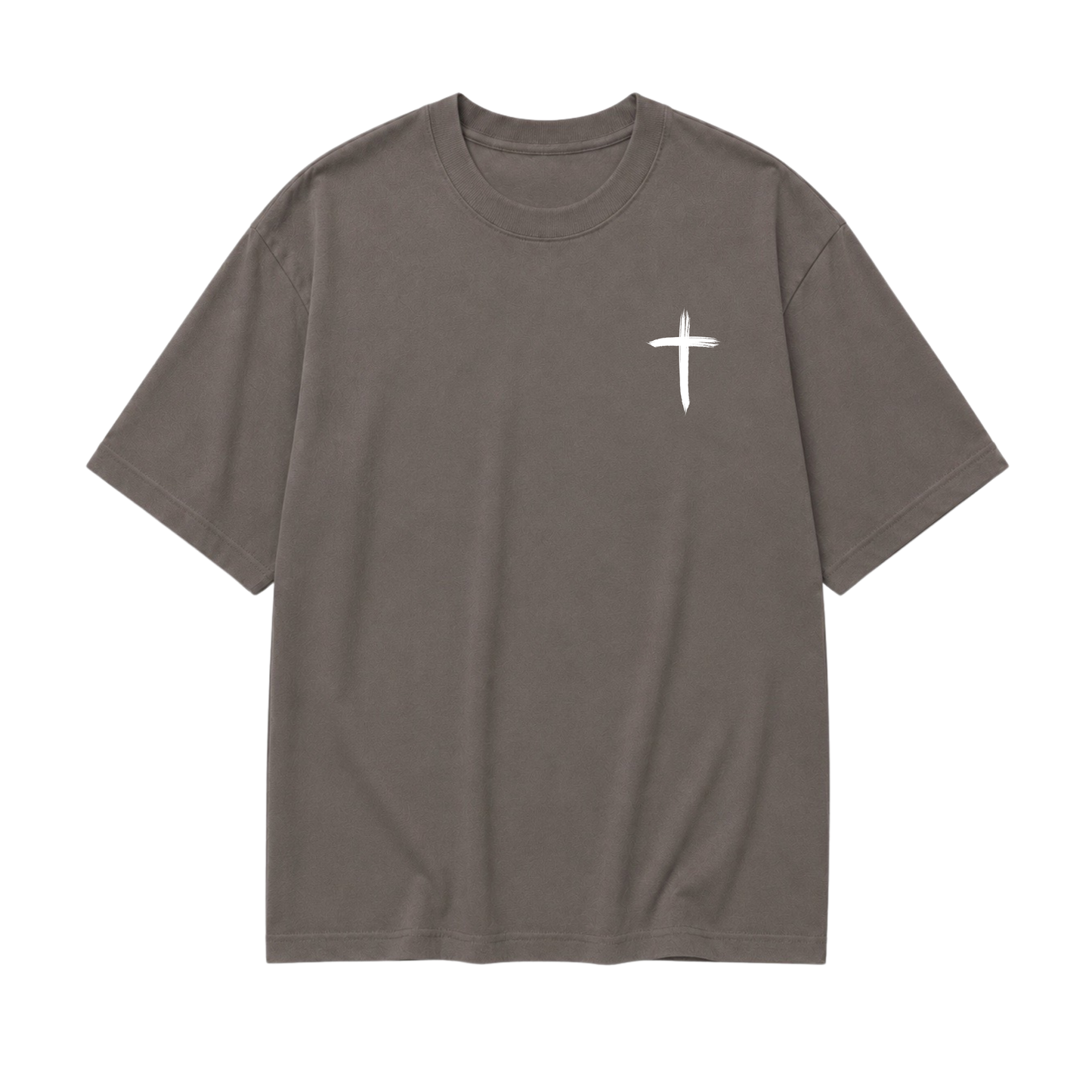 JESUS SAVED - CHRISTIAN T-SHIRT (GRAY)