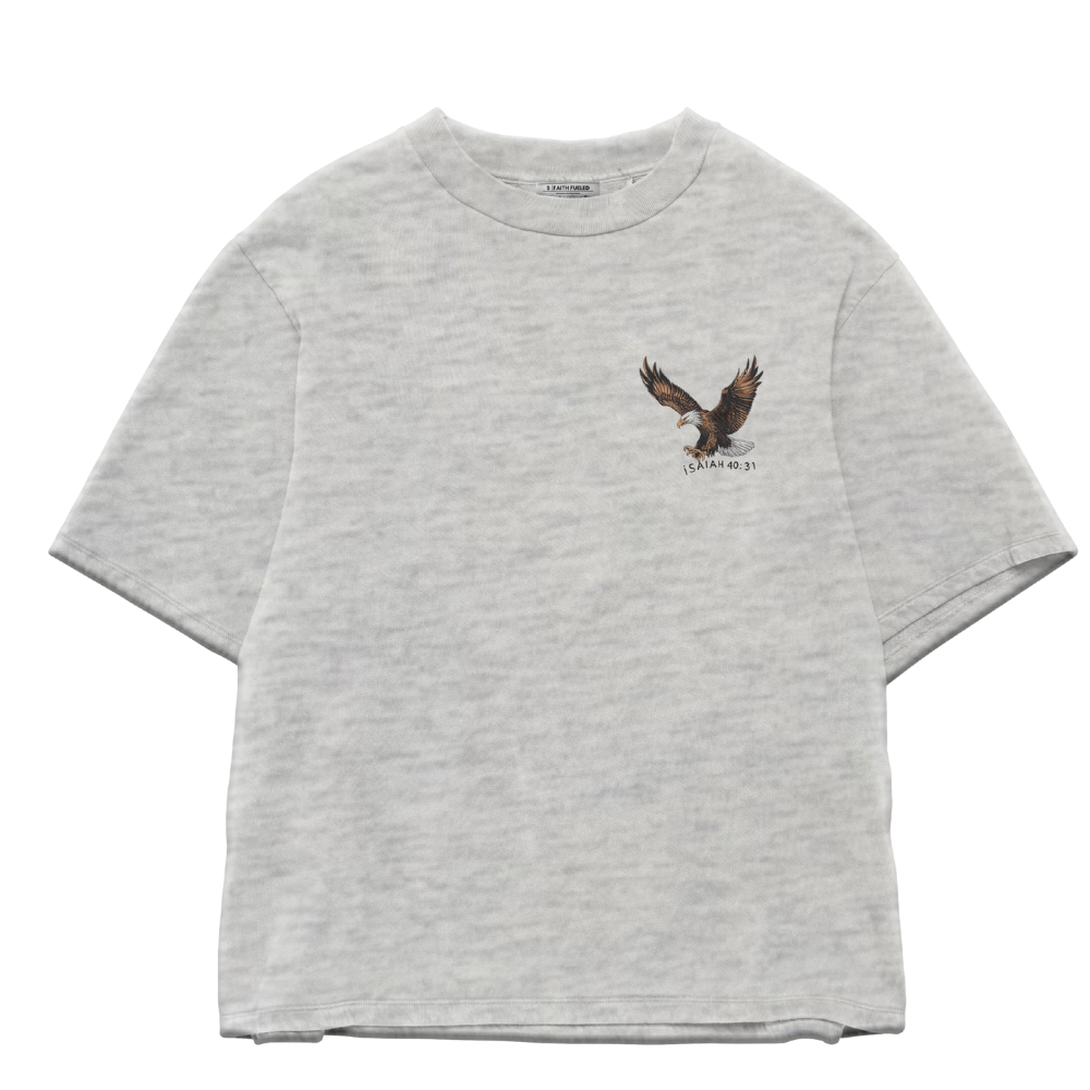 SOAR ON WINGS LIKE EAGLES - CHRISTIAN T-SHIRT (ASH GREY)