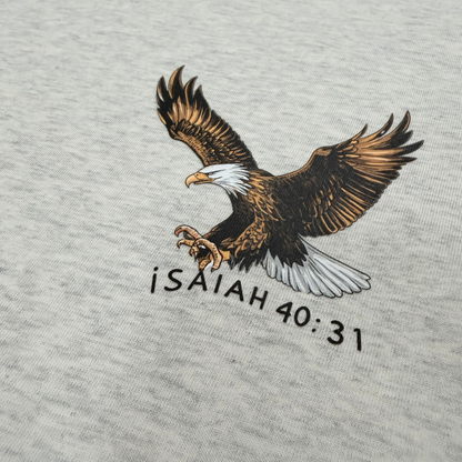 SOAR ON WINGS LIKE EAGLES - CHRISTIAN T-SHIRT (ASH GREY)