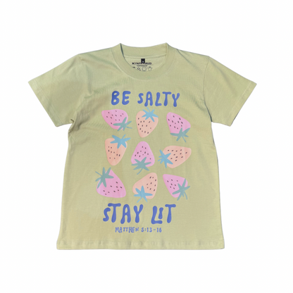 BE SALTY STAY LIT (FITTED TEE)