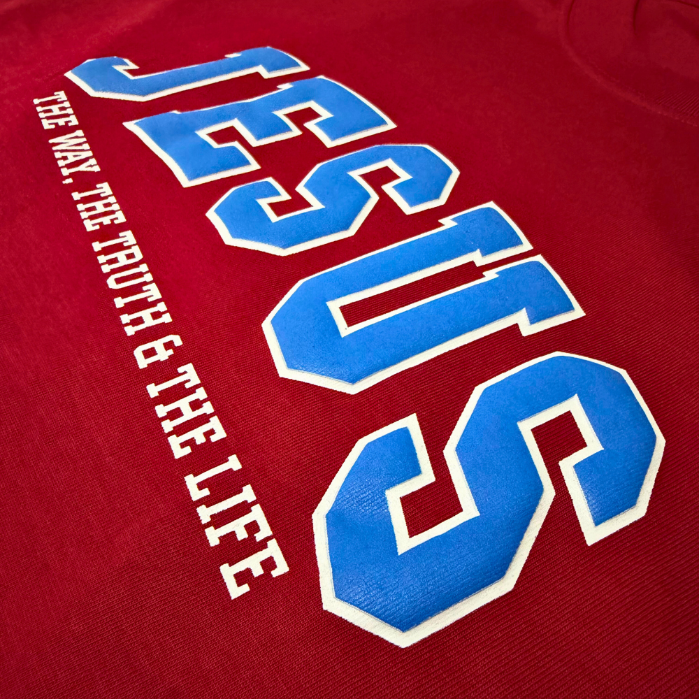 JESUS – The Way, The Truth & The Life Tee (Crimson Red)