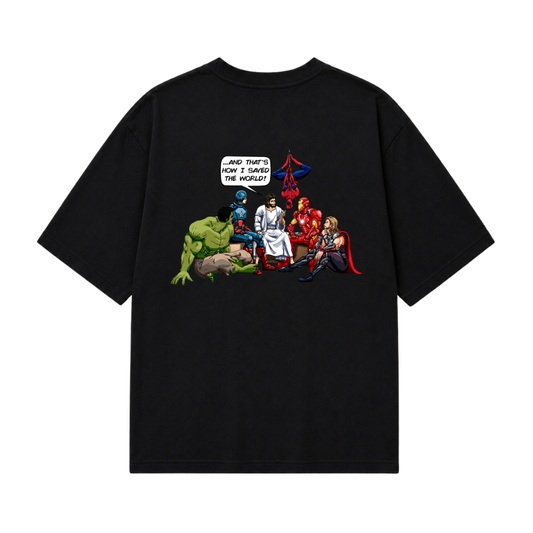 JESUS SAVED - CHRISTIAN T-SHIRT (BLACK)
