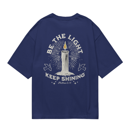 BE THE LIGHT - CHRISTIAN T-SHIRT (NAVYBLUE)