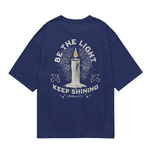 BE THE LIGHT - CHRISTIAN T-SHIRT (NAVYBLUE)