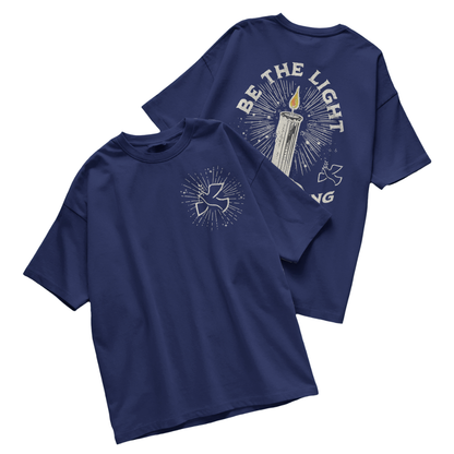 BE THE LIGHT - CHRISTIAN T-SHIRT (NAVYBLUE)