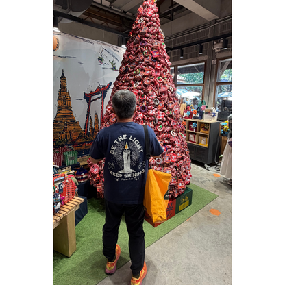 BE THE LIGHT - CHRISTIAN T-SHIRT (NAVY BLUE)