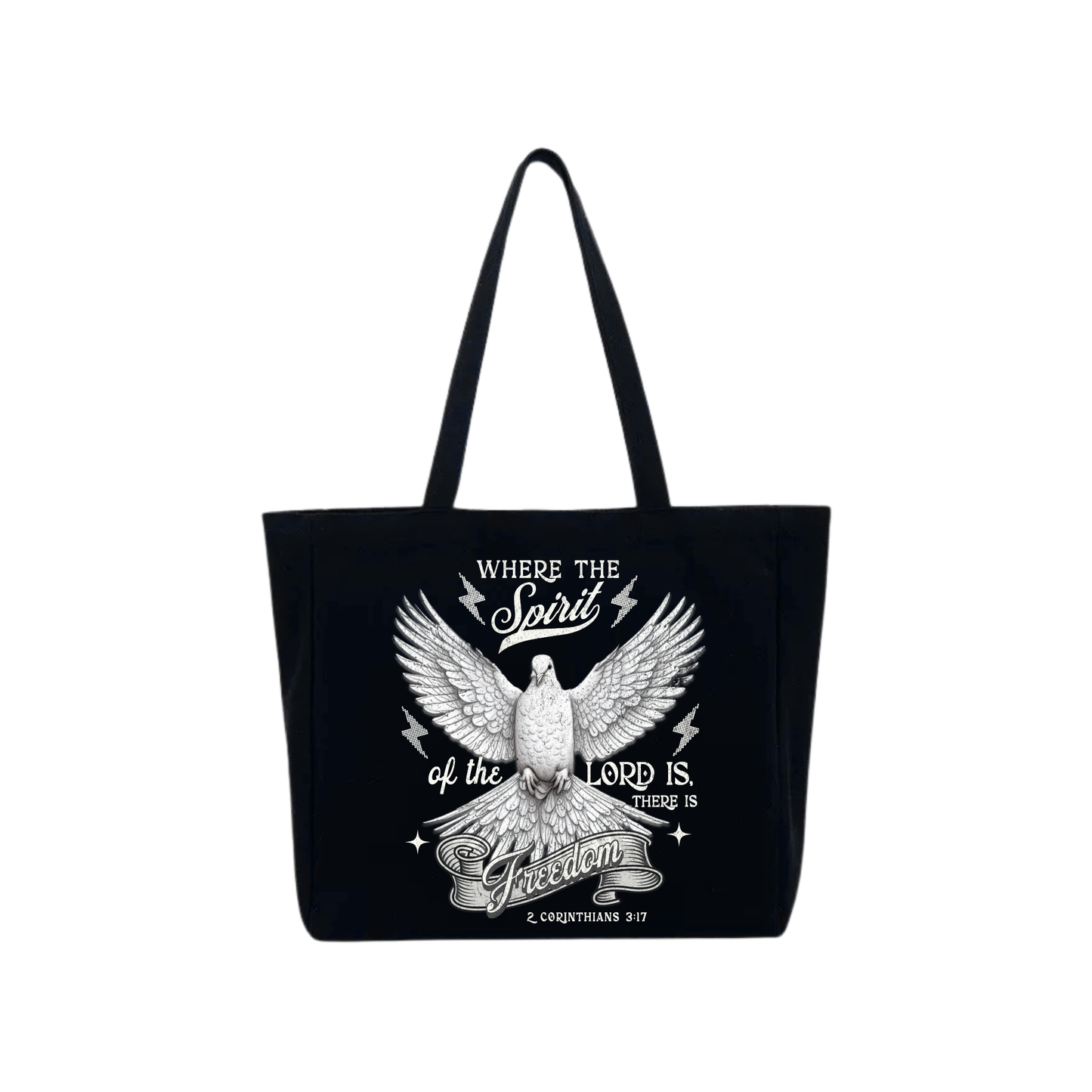 🕊️ "Where the Spirit of the Lord Is" Tote Bag